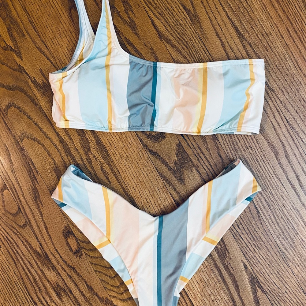 Billabong Multicolor Striped Bikini